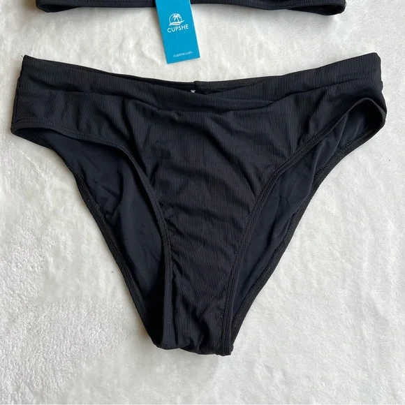 New Cupshe Black Bikini Set - Picture 2 of 6